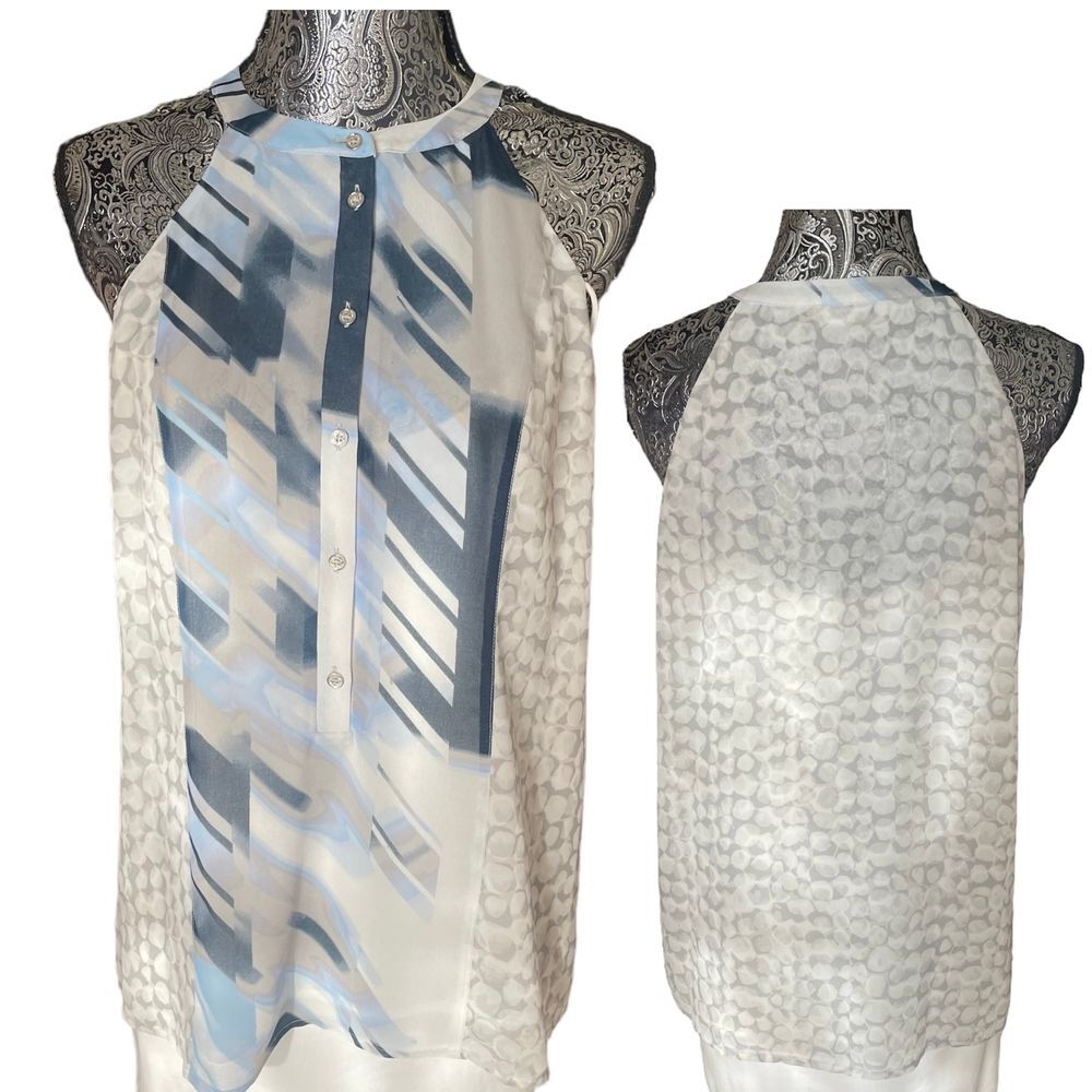 Calvin Klein women's button up sleeveless blouse small